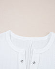 Textured Grommet Short Sleeve Top