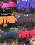 HILASON 1200D Winter Waterproof Turnout Horse Blanket Belly Wrap| Turnout Horse Blanket | Turnout Horse Blankets for Winter Waterproof | Horse Turnout Blanket | Horse Turnout
