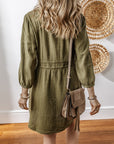 Harmony Textured Button Up Dual Tied Dress