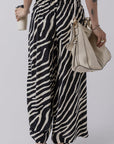 Zebra Stripe Wide Leg Pants