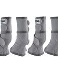 4 Pack Cashel Fly Prevention Pony Horse Leg Guard Cool Mesh Boots Grey
