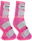 4 Pack Cashel Fly Prevention Horse Leg Guard Cool Mesh Boots Pink