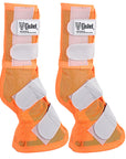 4 Pack Cashel Fly Prevention Horse Leg Guard Cool Mesh Boots Orange
