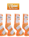 4 Pack Cashel Fly Prevention Horse Leg Guard Cool Mesh Boots Orange