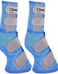 4 Pack Cashel Fly Prevention Arab Horse Leg Guard Cool Mesh Boots Blue