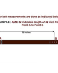 34 Inch 3D Brown Mens Leather Stitched Basic Belt Brass Buckle