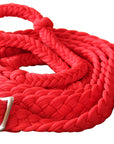 Hilason Braided Poly Barrel Racing Contest Reins Flat 1" X 9 Ft Red