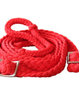 Hilason Braided Poly Barrel Racing Contest Reins Flat 1" X 9 Ft Red