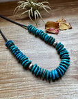 23-Inch Deep Blue Turquoise Necklace & Sterling Accents – Exclusive to The Bijoux FAB
