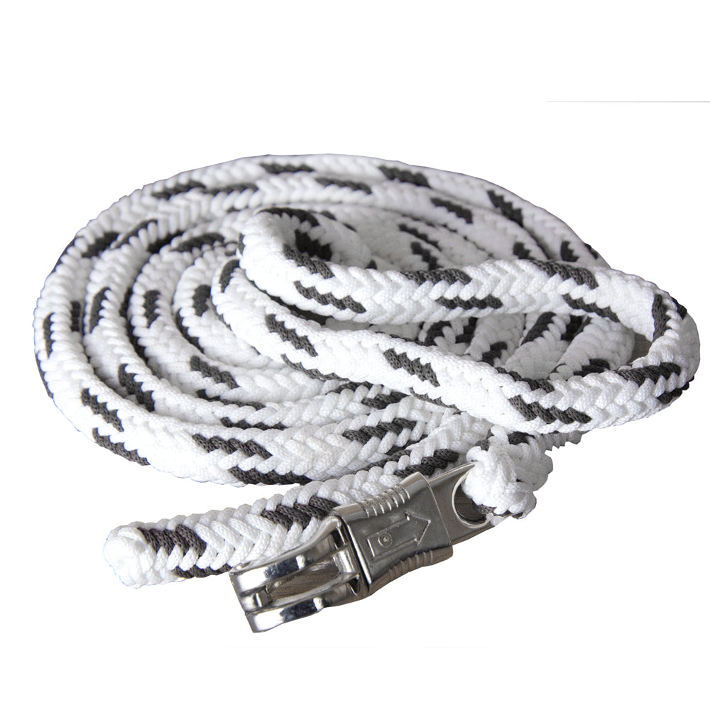 Hilason Horse Riding Poly Lead Rope Blue Tan  1" X 9 Ft.