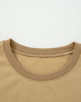 Star Patchwork Reverse Seam Drop Shoulder Sweatshirt