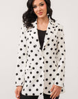 Long sleeve polka dot blazer and pants set