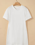 Solid Crewneck T-Shirt Dress