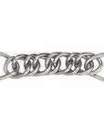 4-1/2'' Hilason Nickle Plated Double Link Horse Curb Mouth Chain