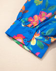 Floral Short Sleeve Buttoned Shirt
