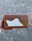 Cowhide Tooled Leather Women's Wallet