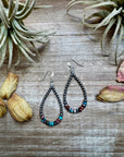 Teardrop Earrings – Sterling Silver Pearl & Sea Sediment