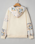 Western Geometric Patchwork Kangaroo Pocket Hoodie