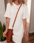 Solid Crewneck T-Shirt Dress