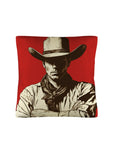 Serious Cowboy Throw Pillow Case Made in America