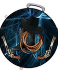 Hilason Medium 4 Rope Capacity Rope Can With Attractive Printed Genuine Leather Trim
