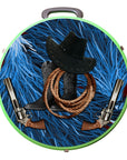 Hilason Medium 4 Rope Capacity Rope Can With Attractive Printed Genuine Leather Trim