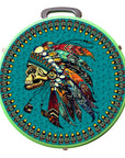 Hilason Medium 4 Rope Capacity Rope Can With Attractive Printed Genuine Leather Trim