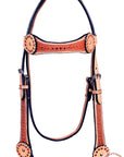 HILASON Western Horse Genuine Leather Headstall | Headstall for Horses Western | Horse Headstall | Western Headstalls for Horses | Headstalls for Horses