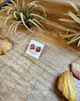 Mini Square Spiny Oyster Stud Earrings – Zuni Handmade, Sterling Silver