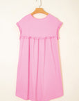 Keily Frilled Trim Loose Fit Mini Dress