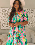 Brynleigh Floral Puff Sleeve Babydoll Dress