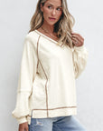 Sophia Textured Knit Pullover Top