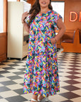Noa Plus Size Ruffled Short Sleeve Maxi Dress