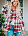 Keily Plaid Pocketed Shacket