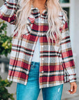 Plaid Chest Pocket Buttoned Shacket