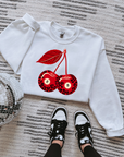 Leopard Cherries TEE or CREWNECK
