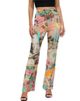 Baha Ranch Retro Pop Western Collage Flare Pants