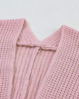 Solid Open Front Cardigan