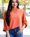 June Swiss Dot Balloon Sleeve Loose Blouse