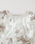 Leafy Camo Reverse Seam Patchwork Baggy Sweatshirt