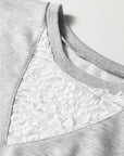Lace Patchwork Pullover and Drawstring Skort Set