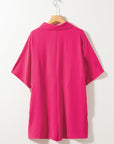 Collared Button Up Pocketed Romper