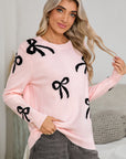 Light Pink Bow Sweater