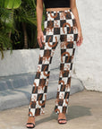 Checkered Rodeo Flare Pants