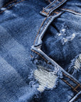 Angelina Distressed Flare Jeans