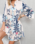 Chandler Bracelet Sleeve Buttoned Mini Dress