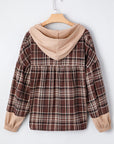 Lauren Plaid Patchwork Long Sleeve Hooded Top