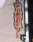 Ch206N-F Hilason Bull Riding Light Natural Hair On Leather Rodeo Chaps