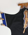Hilason Handmade Genuine Leather Chaps Adult Handtooled Rodeo Bull Riding