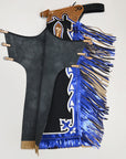 Hilason Handmade Genuine Leather Chaps Adult Handtooled Rodeo Bull Riding